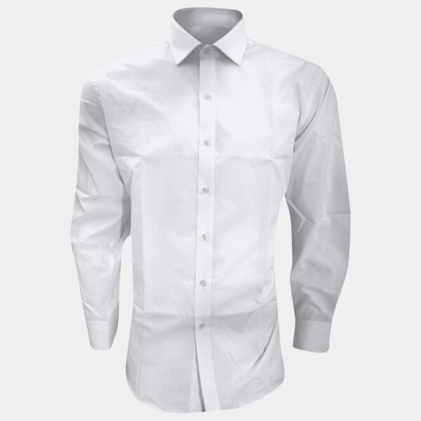 Brook Taverner Alba Long Sleeve Slim Fit Poplin Shirt Thumbnail