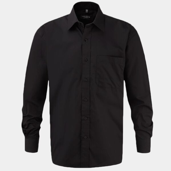 Russell Collection Long Sleeve Easy Care Cotton Poplin Shirt Thumbnail