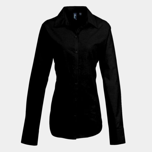 Premier Ladies Signature Long Sleeve Oxford Shirt Thumbnail