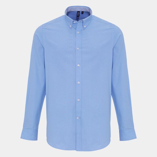 Premier Long Sleeve Striped Oxford Shirt Thumbnail